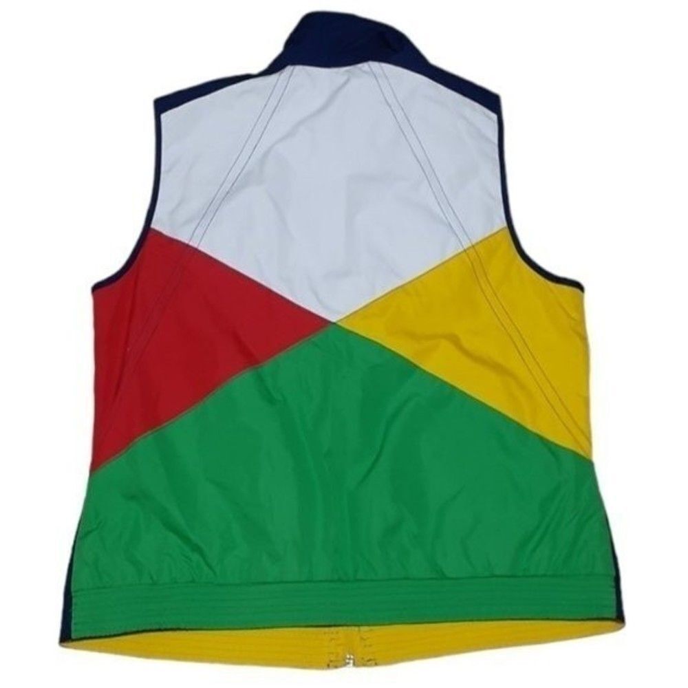 Ralph Lauren LRL Color Block Multi Color Reversable Vest Women's Size Medium
